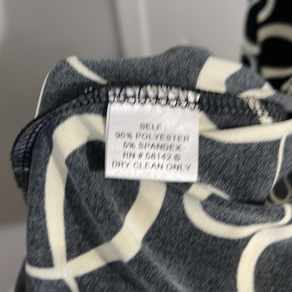 London Times women's black and white swirled dress, size 4 - Picture 7 of 10